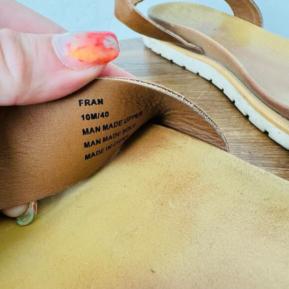 Me Too Fran Brown Leather Gladiator Sandals Women’s Size 10 - Picture 12 of 13